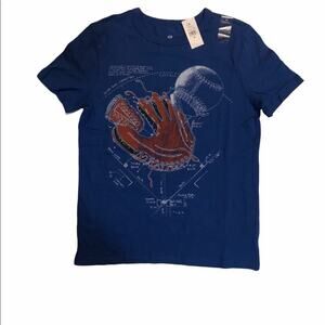 Gap Kids Boy's Blue Graphic Tee Size M